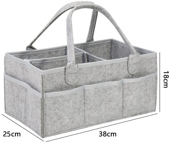 Luiertas - Opbergtas - Outdoor tas - Draagbare luiertas - Lichtgrijs van Merkloos — afbeelding 2