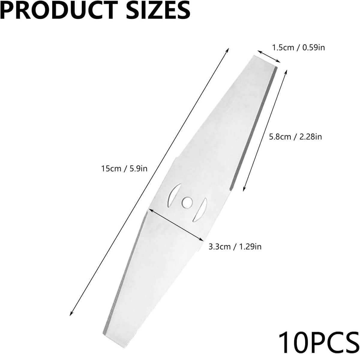 10-pack grasmaaier messen metalen messen - Draadloze trimmer messen - Vervangende messen voor grastrimmers - Geschikt voor tuintrimmers - Accessoires voor elektrisch gereedschap buitenshuis – foto 7