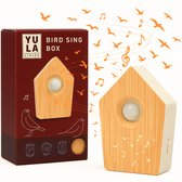 Vogelgeluiden Huisje met Sensor voor op Toilet - Aanpasbaar Volume - WC - Bewegingsmelder - 8,6 x 3,5 x 12,5 cm - 90 g - Kastje - Bird Box - Bruin