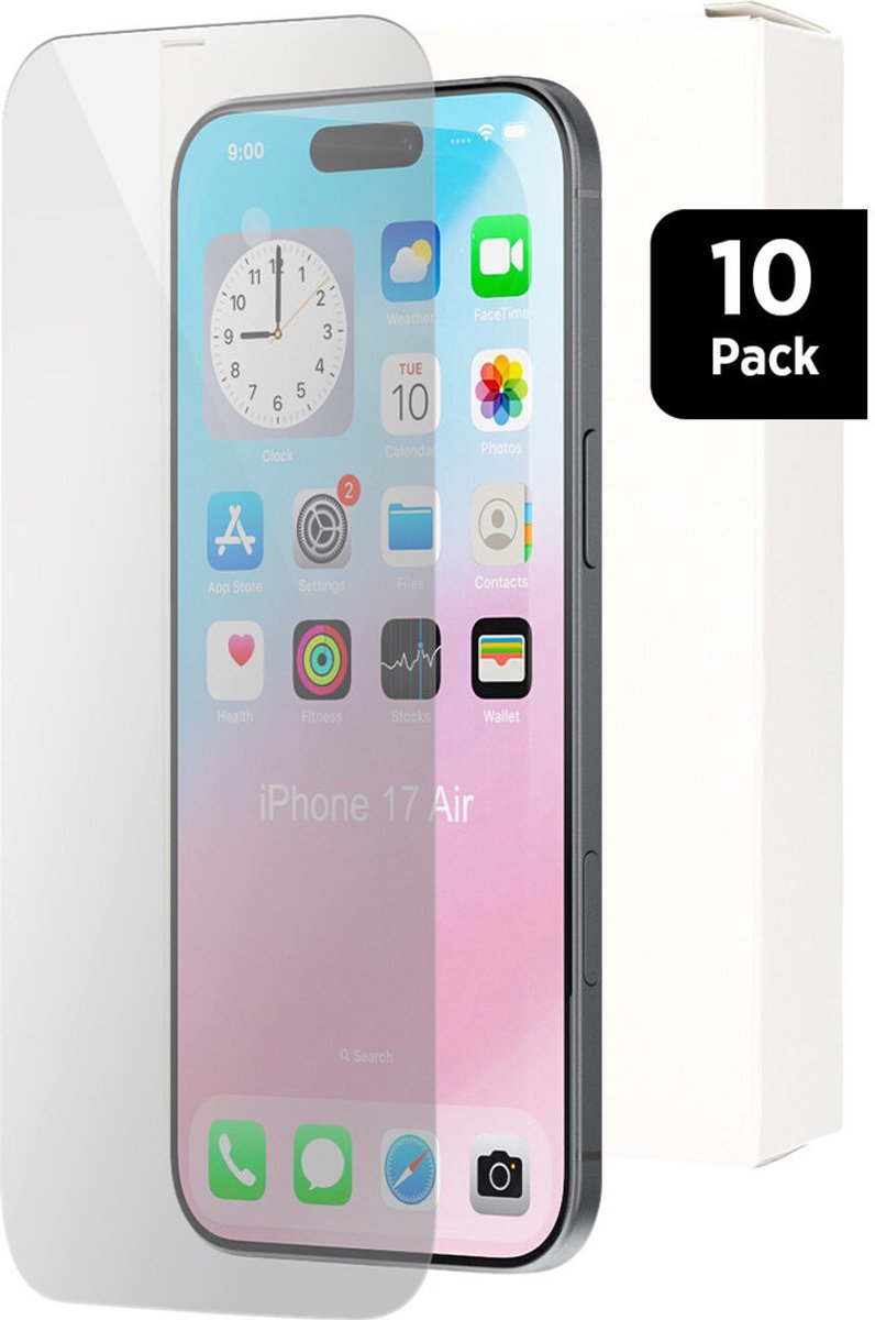 Mobiparts Screenprotector geschikt voor Apple iPhone Air - Gehard Glas - Anti-bacterieel -