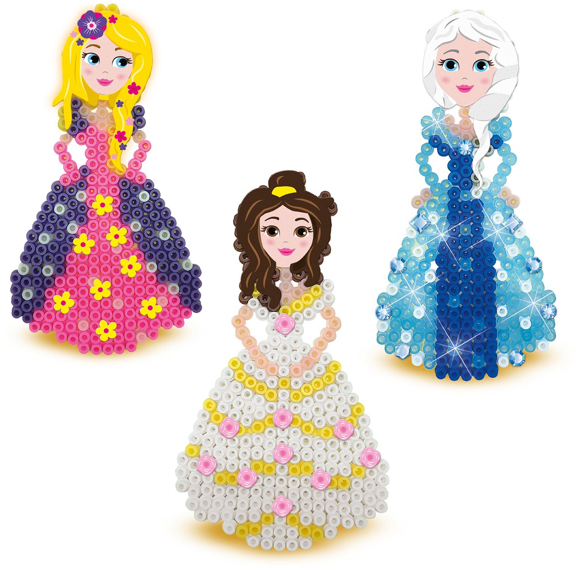 SES Creative - Beedz - Prinsessen - 1400 Strijkkralen met Grondplaten, Glitters en Strijkvellen - Vanaf 5 Jaar — afbeelding 3