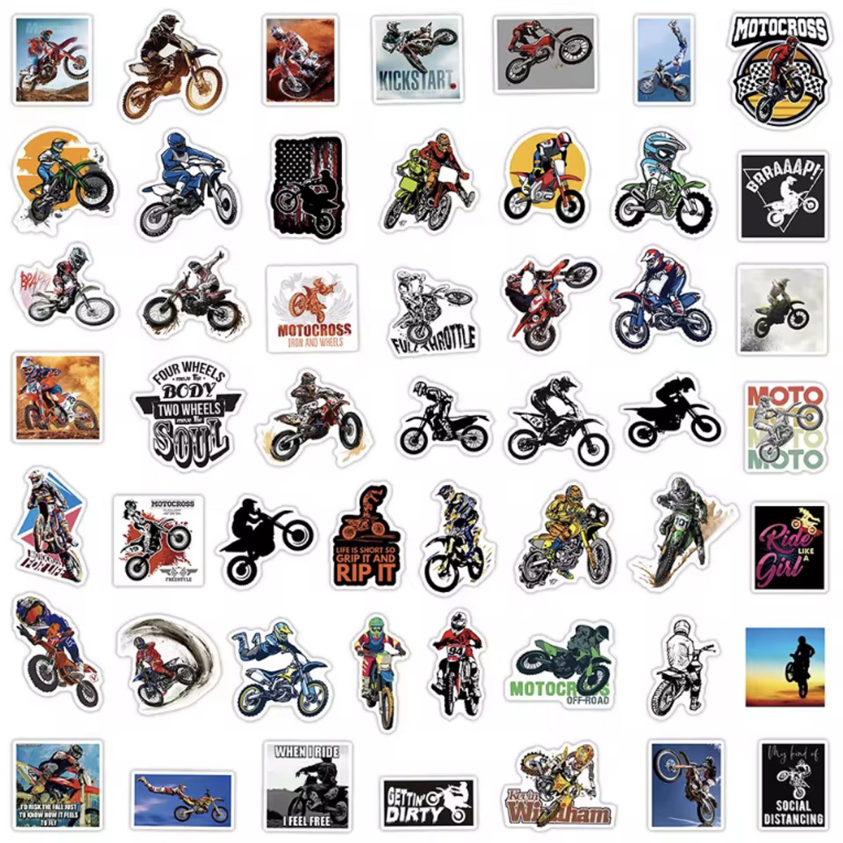 CHPN - Stickers - mixed stickers - Motor stickers - Verschillende Motor stickers - Sticker - 50stuks - Mix - Cadeau - Laptop stickers - Motor liefhebbers