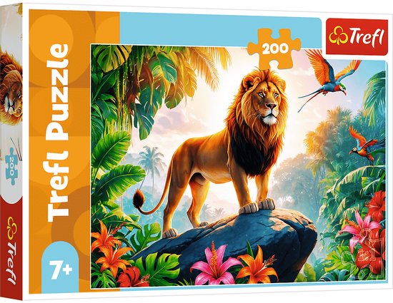 Trefl legpuzzel King of the jungle 200 stukjes FSC Mix 70% dieren. | bol