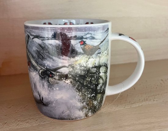 Alex Clark Kerst Mok Sneeuw in de weide ~ Snowfall On The Wall