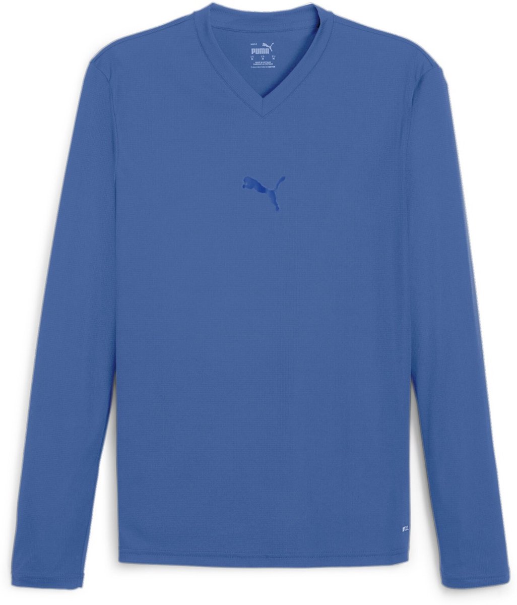 Puma Shirt TeamGoal Baselayer Tee Longsleeve 658777 Electric Lemonade-Puma Team Royal Blauw