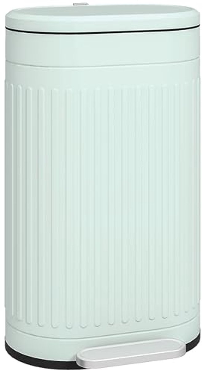 30 Liter Vingerafdrukbestendige Pedaalemmer met Softclose Deksels - Compacte Afvalemmer voor Keuken