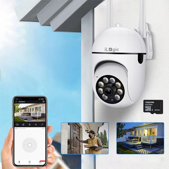 WLAN IP-camera 3MPx met Full HD, 8X zoom, bewegingsdetectie en IR nachtzicht van Merkloos — afbeelding 2