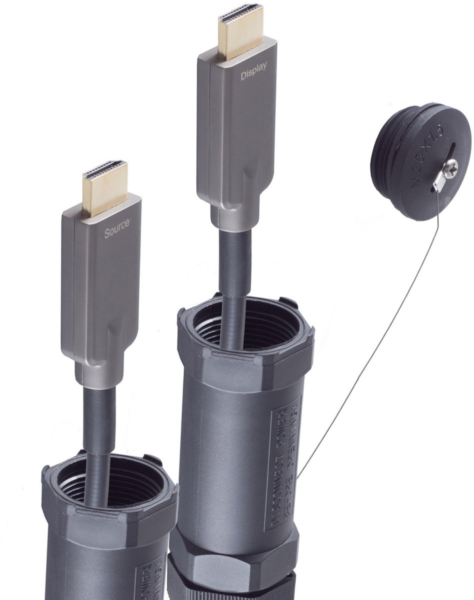 S-Impuls Gepantserde actieve optical fiber HDMI kabel - versie 2.0 (4K 60Hz HDR) - 7,5 meter