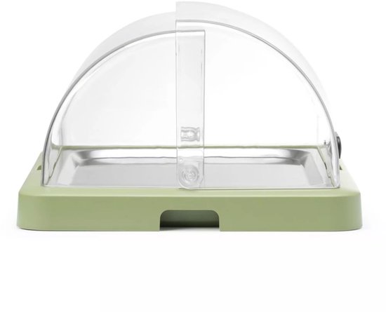 HENDI Koelvitrine met roldeksel - ABS behuizing, roestvaststalen plateau 40 x 30 cm - 46 x 35,5 x 22 cm - groen - met koelelementen - voor buffetpresentatie van Merkloos — afbeelding 5
