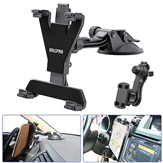 Trust Thano Auto Tablethouder | Voor Hoofdsteun | Van 7 Tot 11 Inch Universeel Verstelbaar Entertainment Voor Onderweg Zwart 06