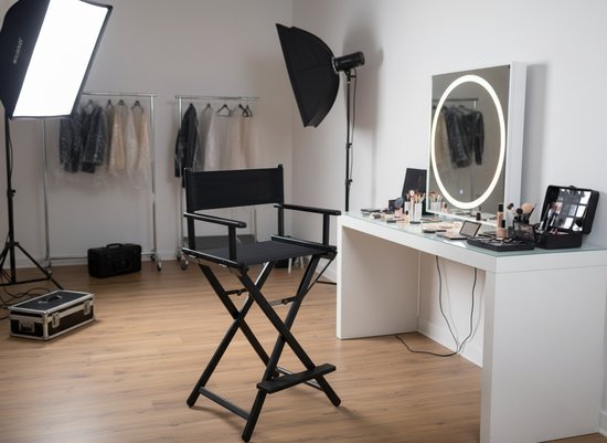 VDD - Stoel - Kruk - Klap Stoel - Make up Stoel - Visagie Stoel - Regisseursstoel - Kaptafel Stoel - Make up Kruk - Kaptafel Kruk - Makeup Stoel - Zwart van VDD — afbeelding 5