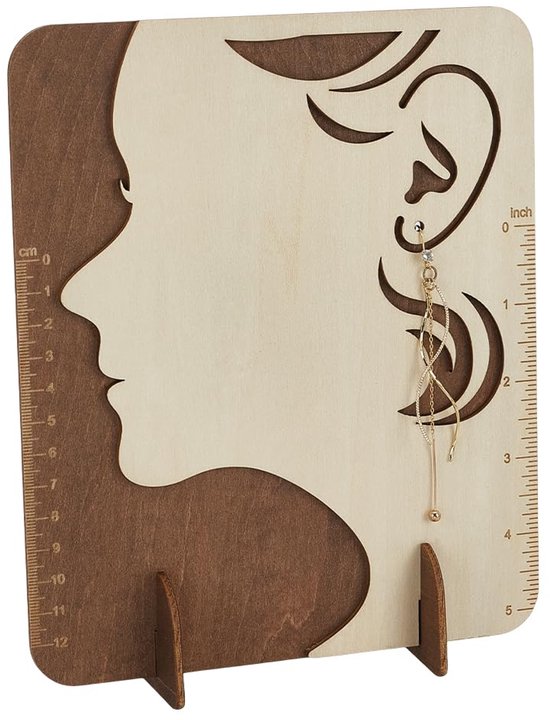 Oorbel displaystandaard, oorvormige stud houder ronde basis oorbel houder siliconen oorbellen organisator for verjaardag meisjes vrouwen bruiloft decor, wit links/14/785(Black and Right