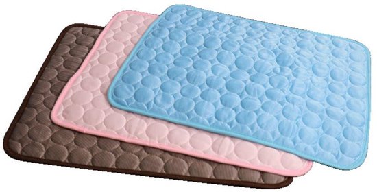 Tapis de refroidissement pour chien et chat - kussen de soie glacée auto-refroidissant pour la chaleur estivale - respirant & pliable - 1 - intérieur/outdoor Multicolore