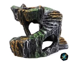 Roterend Zonneplatform met Schuilhol - De Ultieme Meerlaagse Klimrots voor Reptielen / Terrarium Decoratie Reptiel