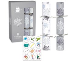 Gift maker Christmas cracker Silver-white 8st