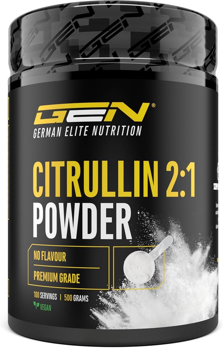 L-Citrulline Poeder - 500 g - L-Citrulline DL-Malaat 2:1 - Optimale Oplosbaarheid - Veganistisch - Van Plantaardige Fermentatie - Premium Citruline Malaat Aminozuur