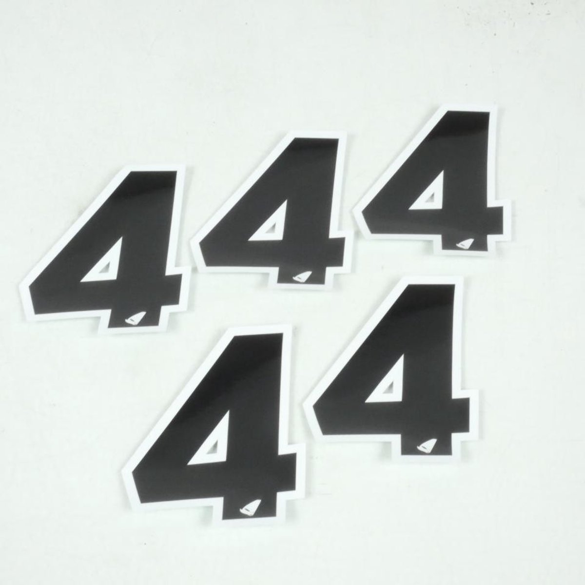 Autocollant stickers UFO pour moto Numero 6 noir 130x100mm Neuf