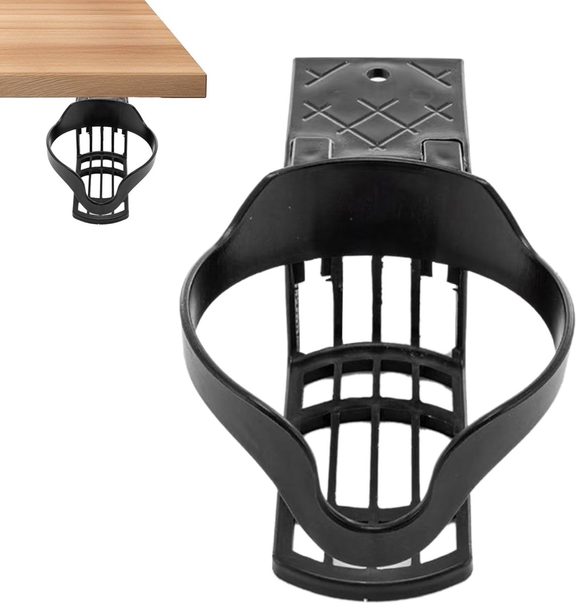 Bekerhouder voor op het bureau | Anti-lek bekerklem | Drankorganizer met klem voor gametafel en slaapkamer