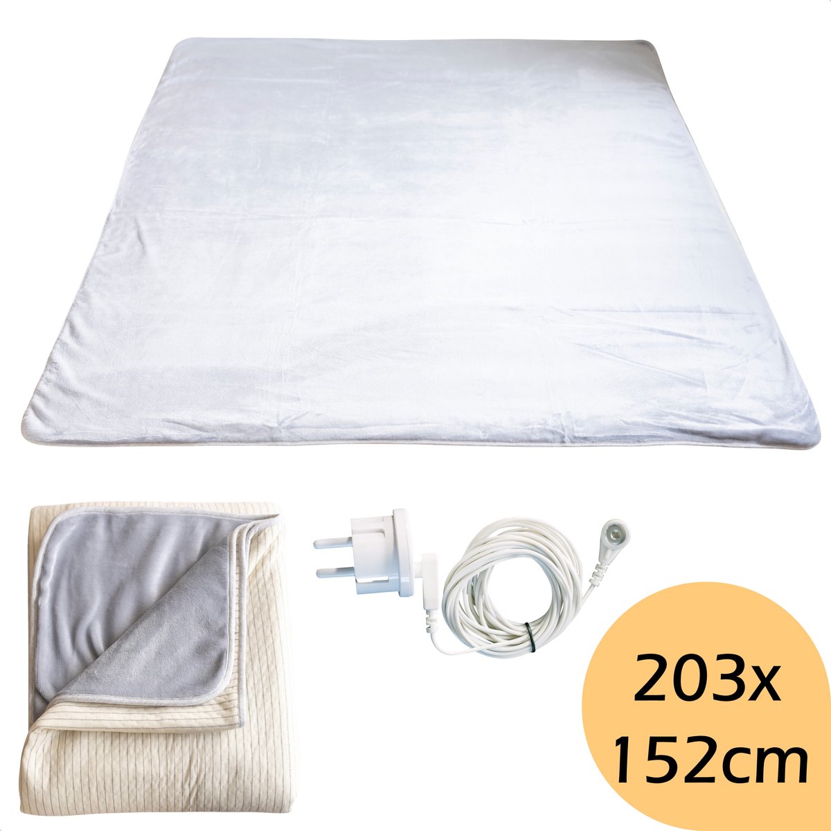 Earthle Earthing Deken - Aardingsdeken - Aarden - Aarding - Earthing Blanket - Grounding - Bio Katoen (203x152cm)