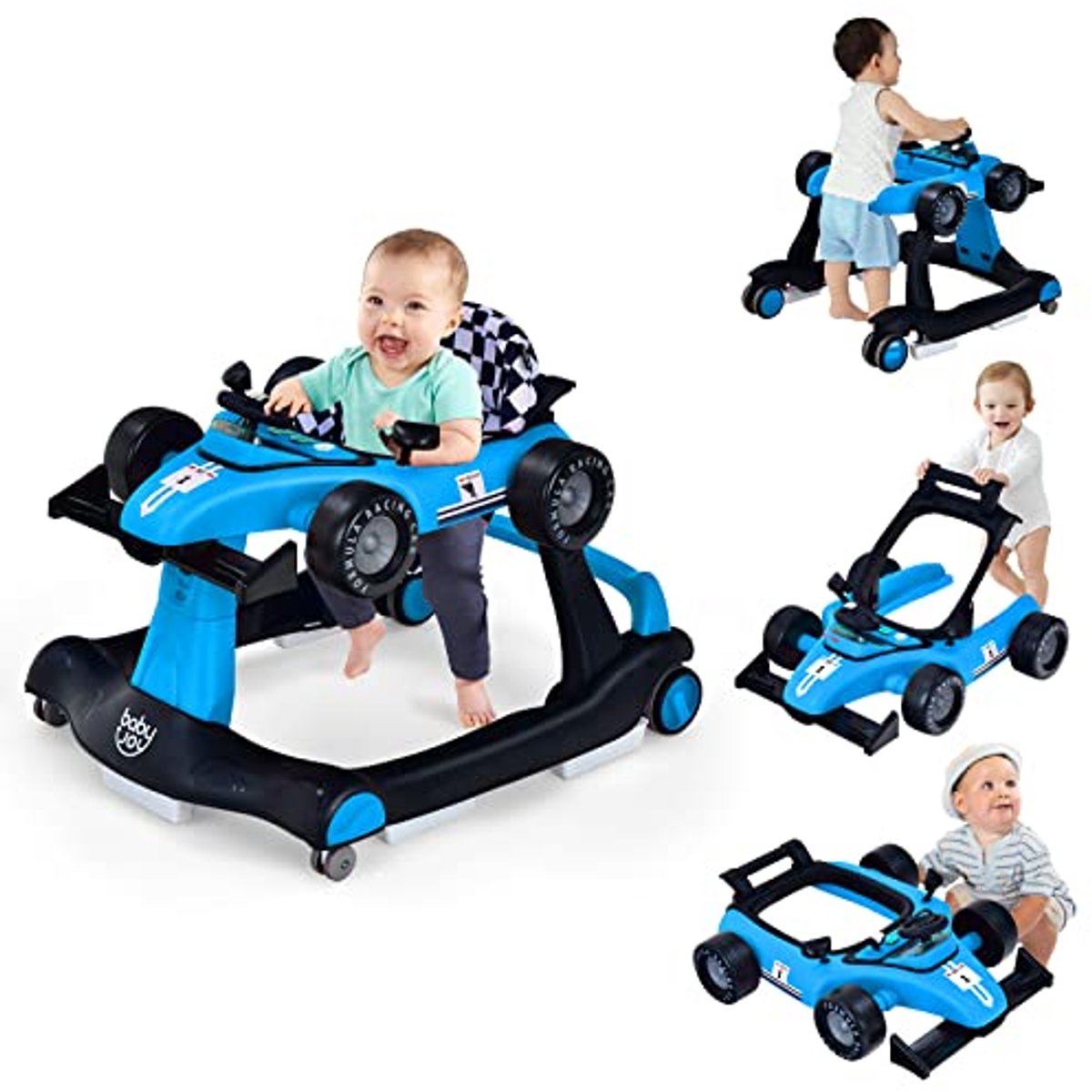 Image of 4-in-1 Babyloopwagen met Licht en Muziek voor Kinderen vanaf 6 Maanden - In Hoogte Verstelbaar en Snelheidsinstelbaar