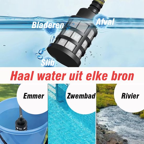 EAFC Hogedrukreiniger - Draadloze Hogedrukreiniger - Hogedrukreiniger Auto - Hogedrukreiniger Accu - Terrasreiniger - Hogedrukspuit - 21V-80Wh - 20000 mAh Accu - Luxe koffer - 40-60 minuten gebruik van EAFC — afbeelding 3