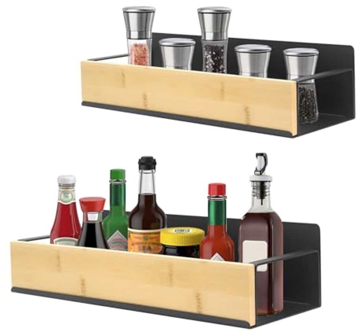 2 stuks magnetisch kruidenrek voor koelkast - Keukenopslag en organisatie