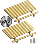 20 X MSQDESIGN RVS Handgrepen Goud - Handgreep 200mm - Hartafstand 128mm - Handgreep keukenkast T vorm - Gouden Meubelgreep RVS - Goude Handvatten keuken - RVS Handgreep Goud voor keuken , kast en deurjes - Moderne Deurgreepjes - incl schroeven