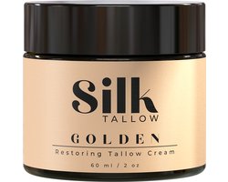 Silk Tallow Golden - Anti-Aging Beef Tallow Crème - 100% Natuurlijk - Backuchiol - Vanille & Sinaasappel - 60 ml
