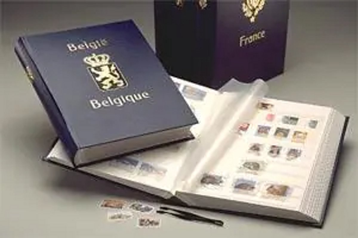 Postzegel insteekboek G met landswapen België van DAVO