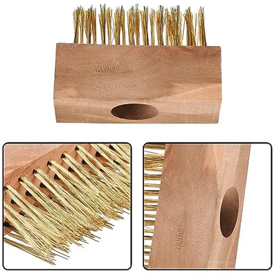 2pcs Patio Weed Wire Brush Head - Steel Bristles Weeding Tool for Block Pavement Cleaning van Merkloos	 — afbeelding 5