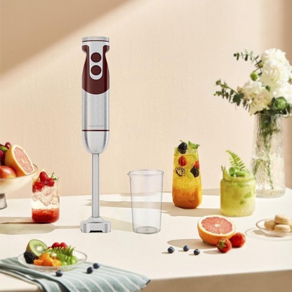 5-in-1 Handmixer met Verbeterde Koperen Motor en Titanium Blenderas