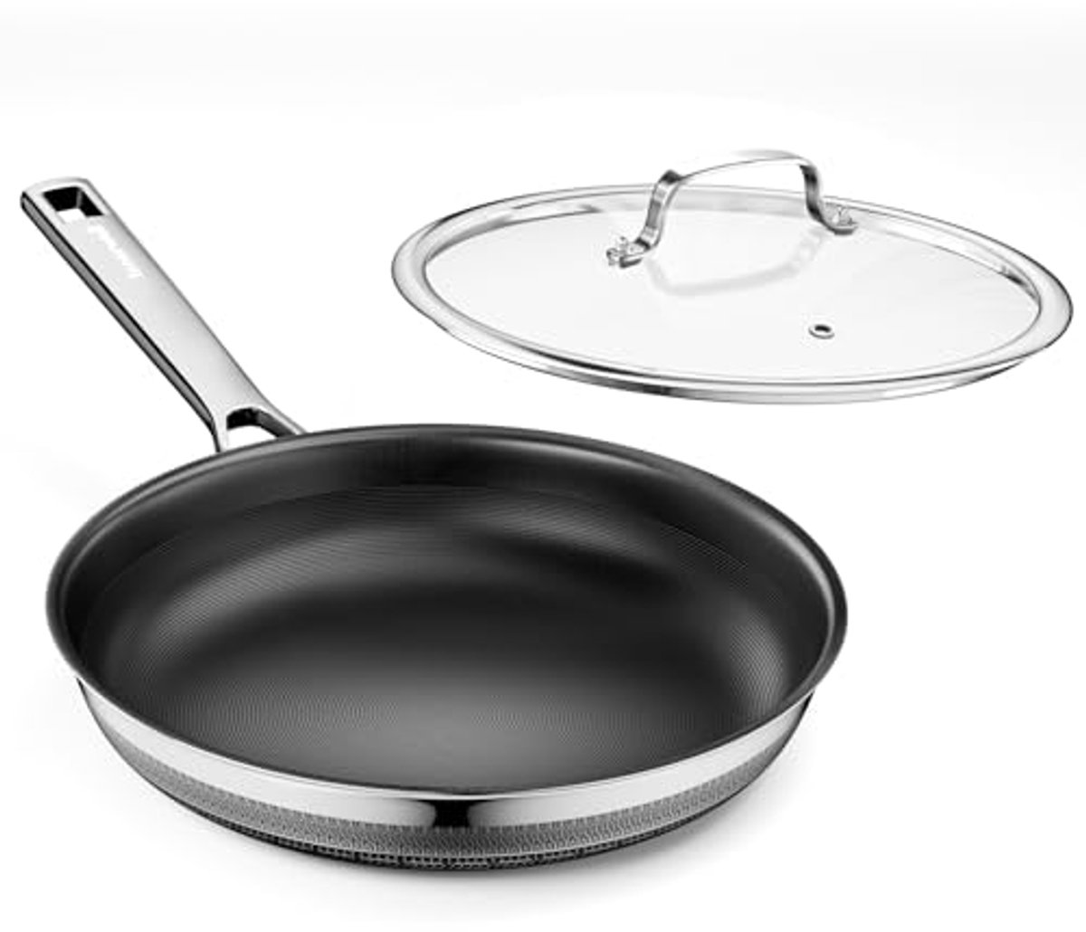 Keramische Braadpan 28 cm Inductiepan met Deksel Antiaanbaklaag Ovenbestendig