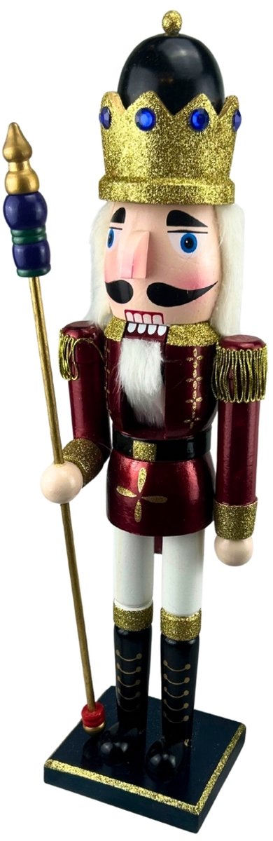 STEGGER - Notenkraker Kerstdecoratie - Notenkraker Kerst - Kerstfiguur - 100% Vurenhout - 50cm Hoog