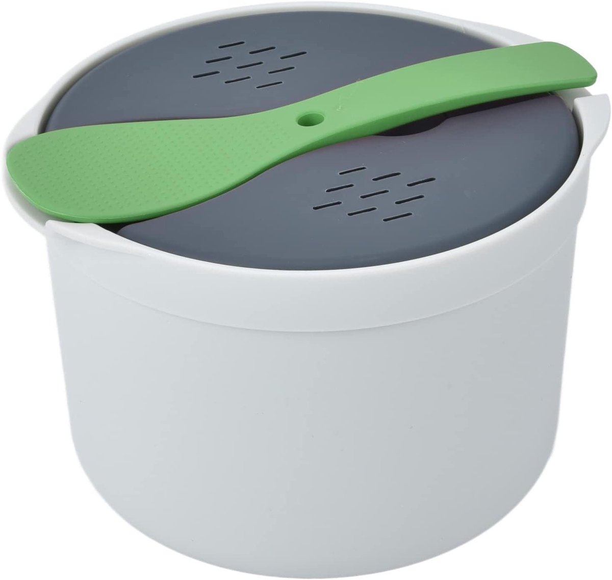 Allecto Plus - Magnetron Rijstkoker 2L met PP Lepel en Zeef, Stoompot Kookgerei voor Pastamaker, Maaltijd Noedels en Ramen (GROEN)