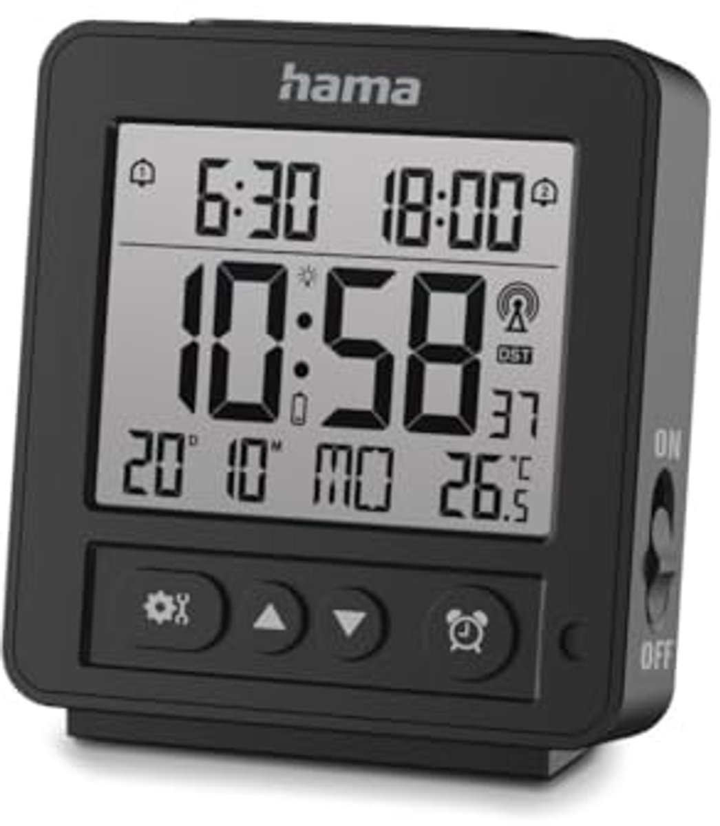 Digitale Wekkerradio met LCD Scherm - Nauwkeurige DCF Tijdmeting met Temperatuur