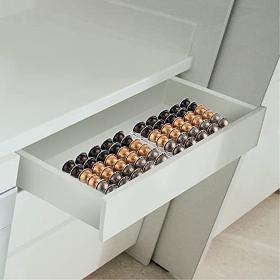 SYSYLY Koffiecapsulehouder voor Vertuoline, capsulelade, metalen koffiecapsulehouder, capsuledispenser, standaard, koffiecapsulestandaard, ladehouder, stapelstandaard SYSYLY Koffiecapsulehouder voor Vertuoline, capsulelade, metalen koffiecapsulehouder, capsuledispenser, standaard, koffiecapsulestandaard, ladehouder, stapelstandaard