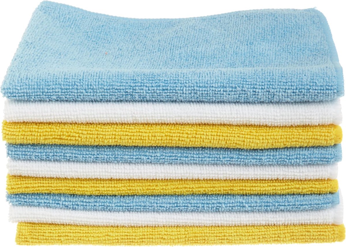 Famanu - Microvezel reinigingsdoek, 12 stuks, meerkleurig, 30,5 L x 40,5 B cm