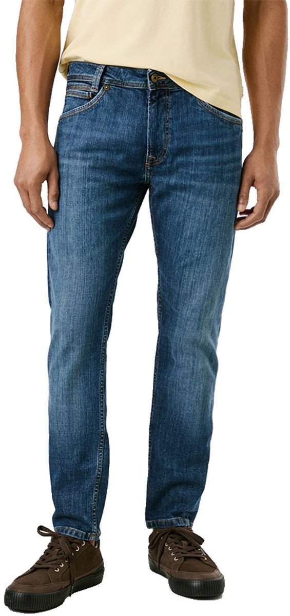 Pepe Jeans Heren Jeans Broeken tapered Fit Blauw 30W / 32L Volwassenen