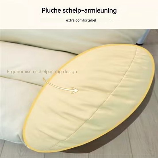 Soweiz Moderne corduroy slaapbank, cloudbank met 3 zachte kussens, comfortabele eenpersoonszit-vloerbank voor woonkamer, woning, kantoor, 125 x 155 x 63 cm (grijs