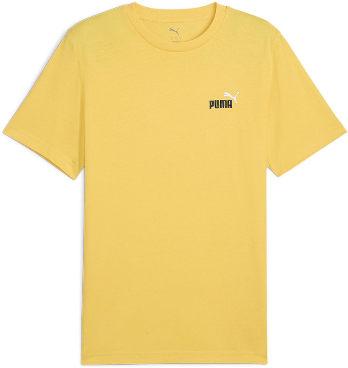 Puma Ess 2 Color Small Nº1 Logo T-shirt Met Korte Mouwen M Geel