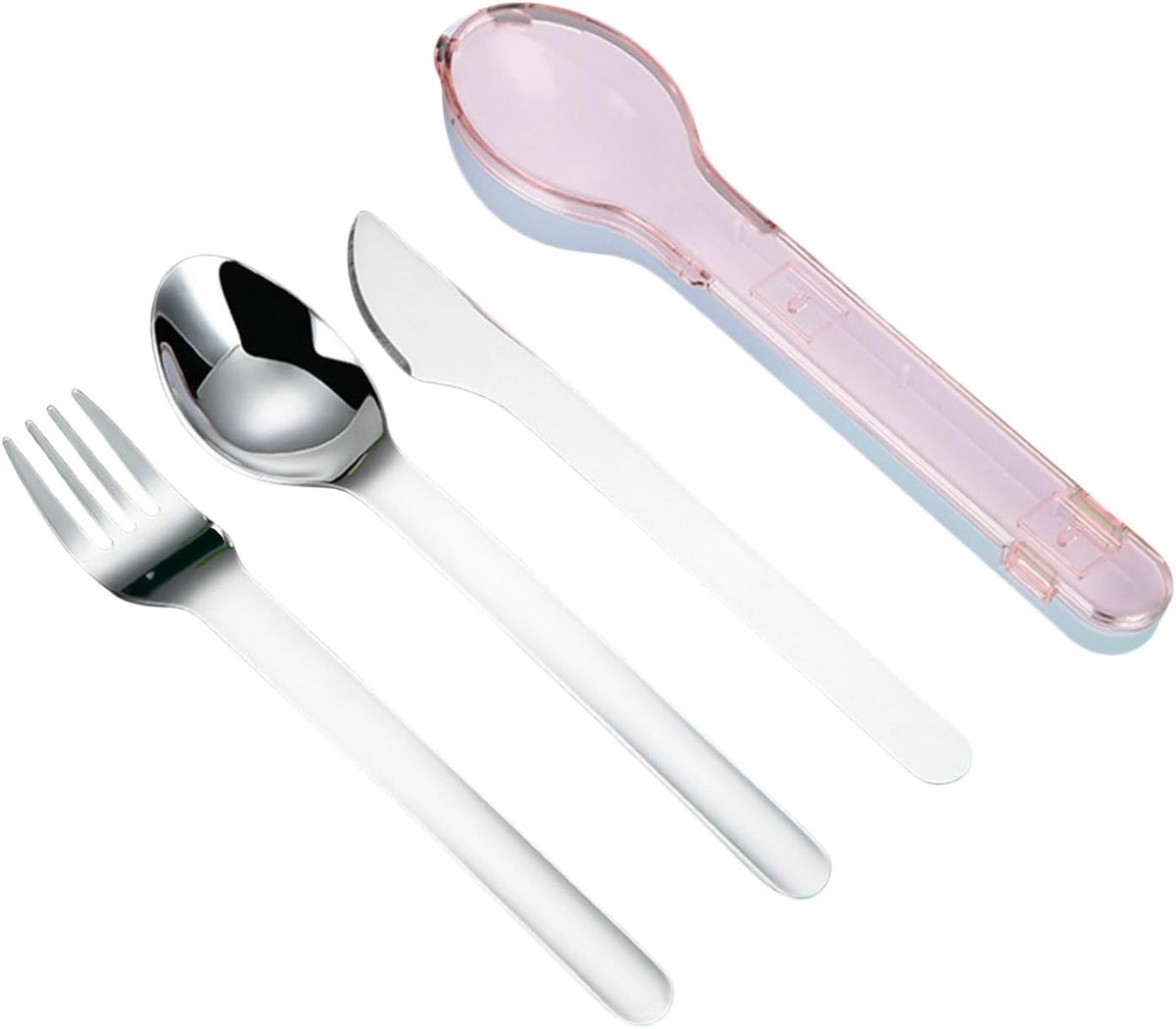 Noewmub Reisbestek met Etui, Herbruikbaar Plastic Bestek