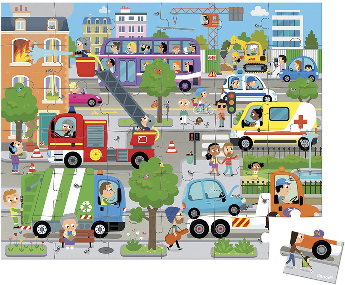 Janod - Puzzel - De stad — afbeelding 2