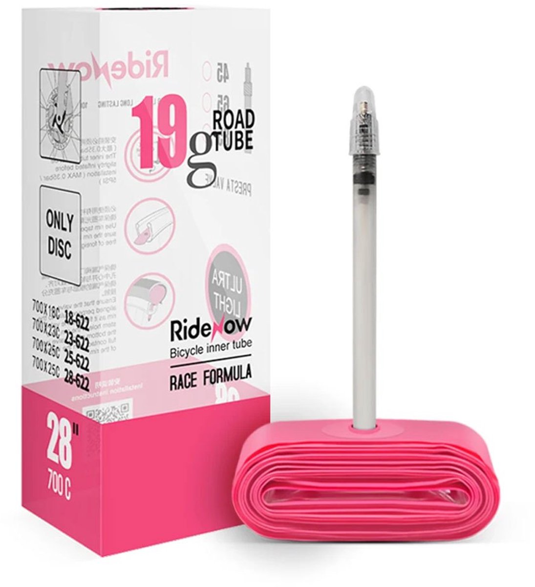 RideNow Ultra light TPU binnenband Racefiets 19gram 85mm Bundel 2stuks