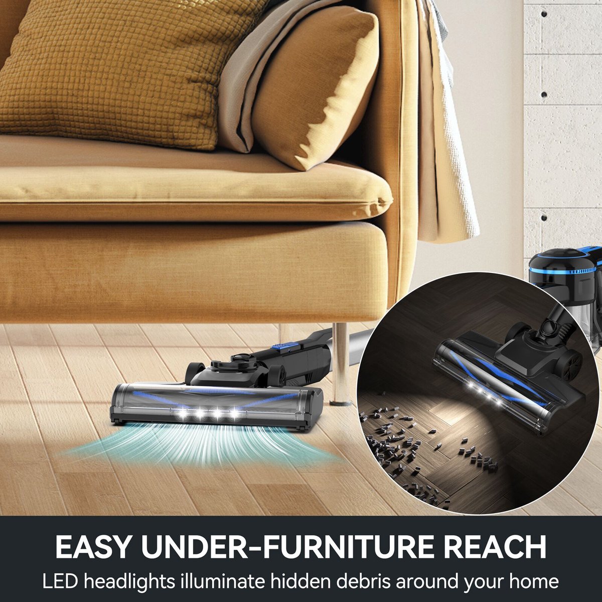 VacniQ Steelstofzuiger Draadloos - Gebruikt voor dierenhaar, - afbeelding 3