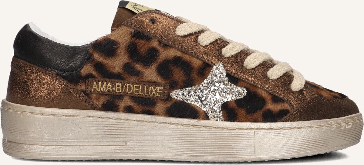 Ama Brand Deluxe Slam Sneakers - Ponyhair - Dames - Bruin - Maat 39