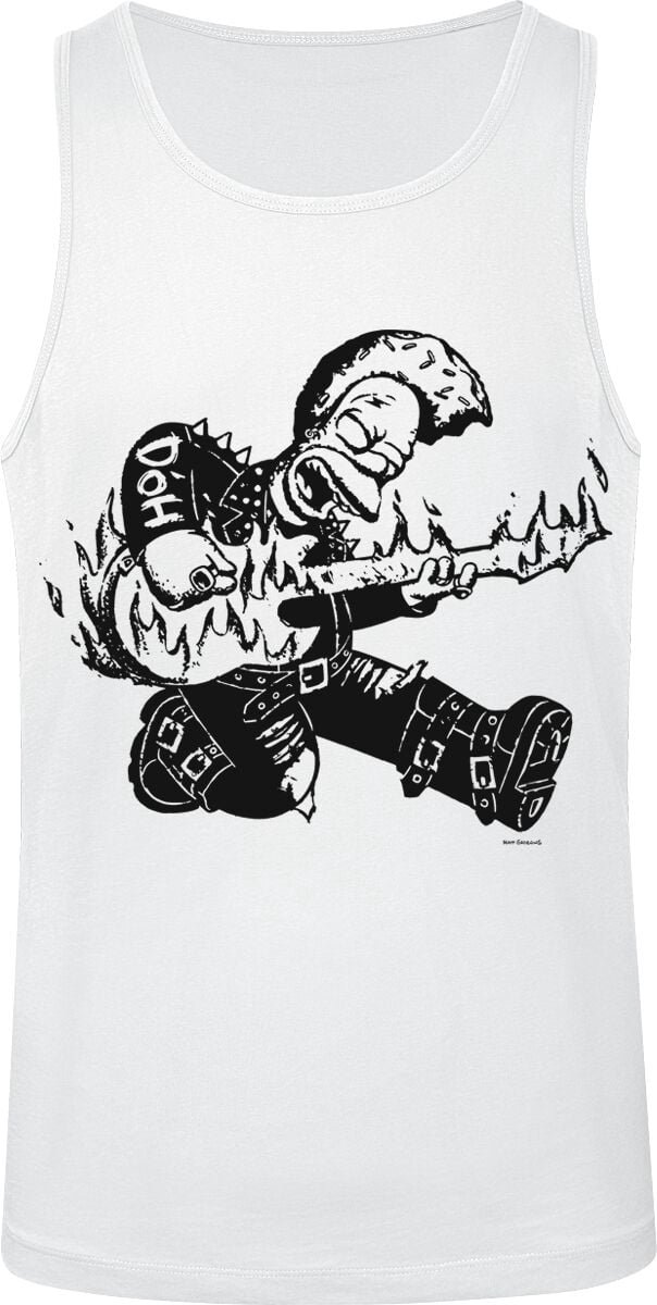 The Simpsons Homer with Guitar Heren Tanktop - wit - S