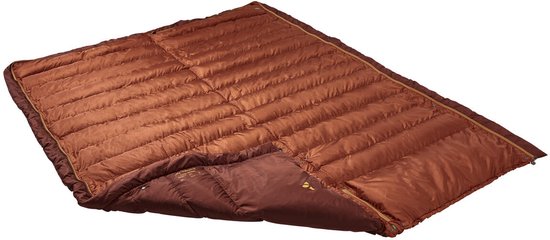 Sac de couchage VAUDE Alpsee 400 DWN - terra - 1 422 kg - 185, 220 x 77 x 77 cm - conception de couverture pour un espace confortable pour les jambes - fermeture éclair à clapet (peut être utilisée comme couverture)