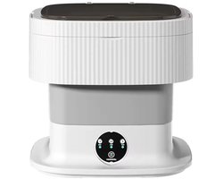 10L Grote Grensoverschrijdende Opvouwbare Wasmachine met Groot Ondergoed, Sokken, Babykleding en Kleine Mini Wasmachine (Grijs)