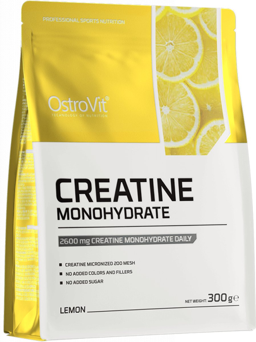 OstroVit Creatine Monohydrate - flavoured (300g) Lemon - Creatine - Creatine Monohydraat