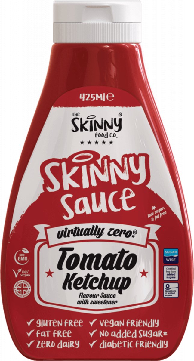 Skinny Foods Skinny Sauces (425ml) Tomato Ketchup - Functionele voeding - Sauzen/Siropen